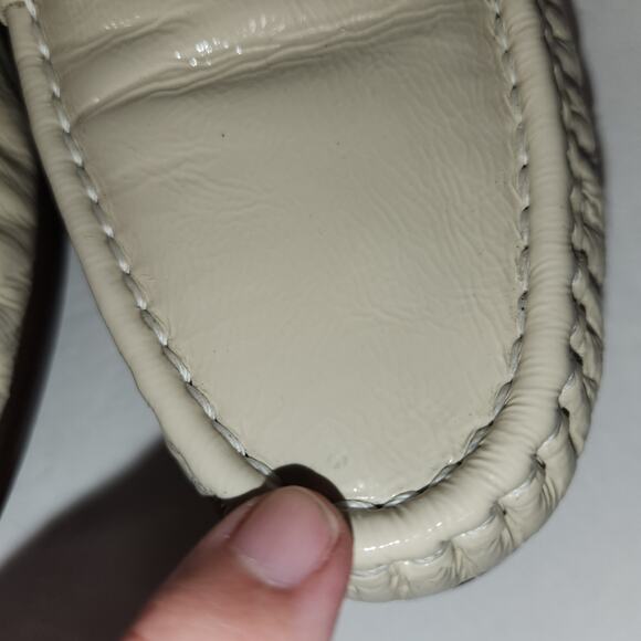 SAS Loafer Womens 10S | AAA Taupe Patent Leather Slip On Moc Toe TRIPAD Neutral - Picture 3 of 12